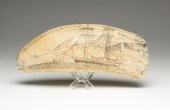 AMERICAN SCRIMSHAW TOOTH "BRIG