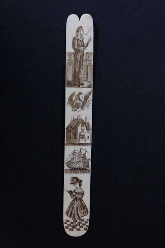 AMERICAN SCRIMSHAWED ANTIQUE
