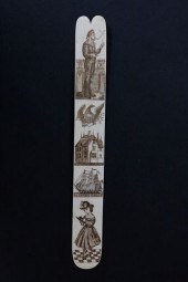 AMERICAN SCRIMSHAWED ANTIQUE W