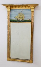 AMERICAN SHERATON GILT FRAMED