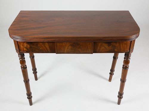 AMERICAN SHERATON MAHOGANY FLIP TOP
