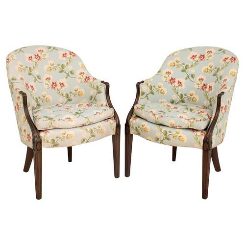 AMERICAN SHERATON STYLE PAIR OF ARM