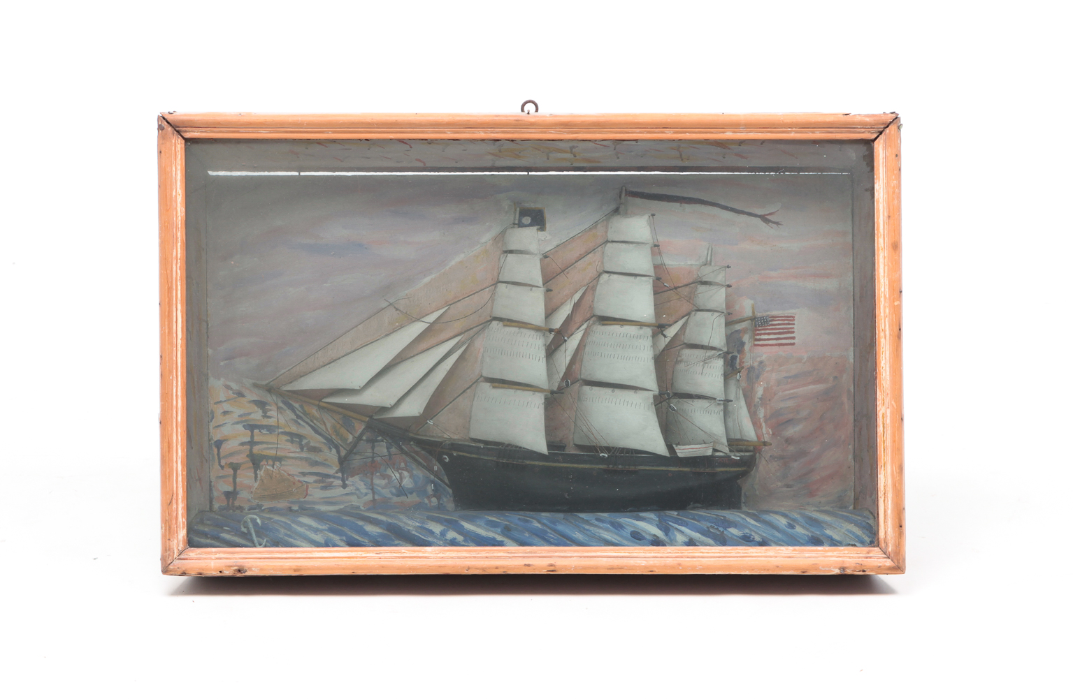 AMERICAN SHIP DIORAMA. late