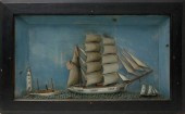 AMERICAN SHIP'S DIORAMA, CIRCA