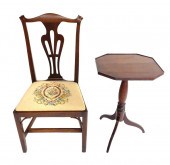 AMERICAN SIDE CHAIR AND CANDLE