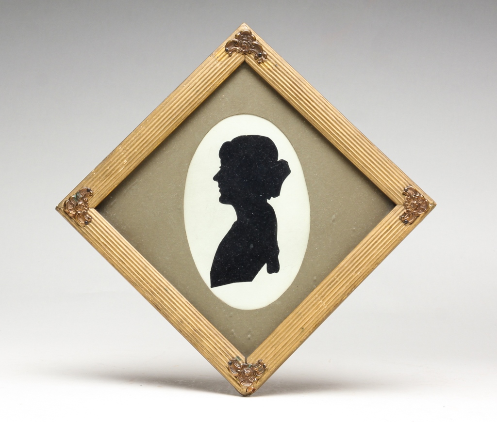 AMERICAN SILHOUETTE OF A LADY. Late