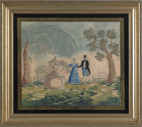 American silk and paint on silk