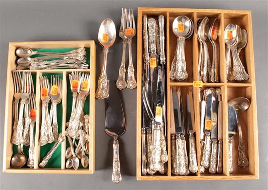 American silver 107-piece partial