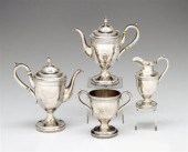American silver assembled tea