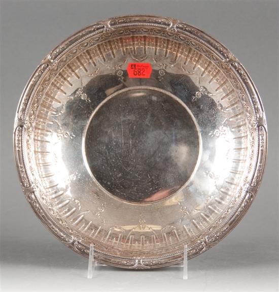 American silver bowl in the