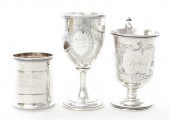 American silver cups and goble