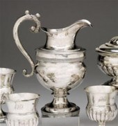 American silver ewer    h.i. p