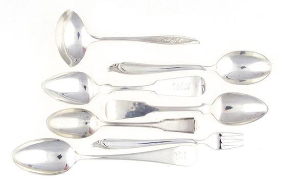 American silver flatware set of 6