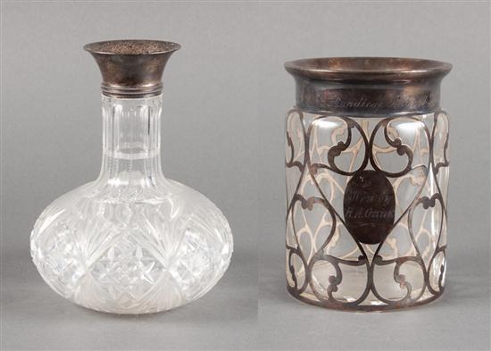 American silver-mounted cut glass