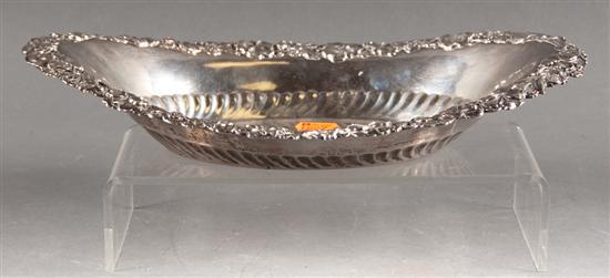 American silver oval bread tray,