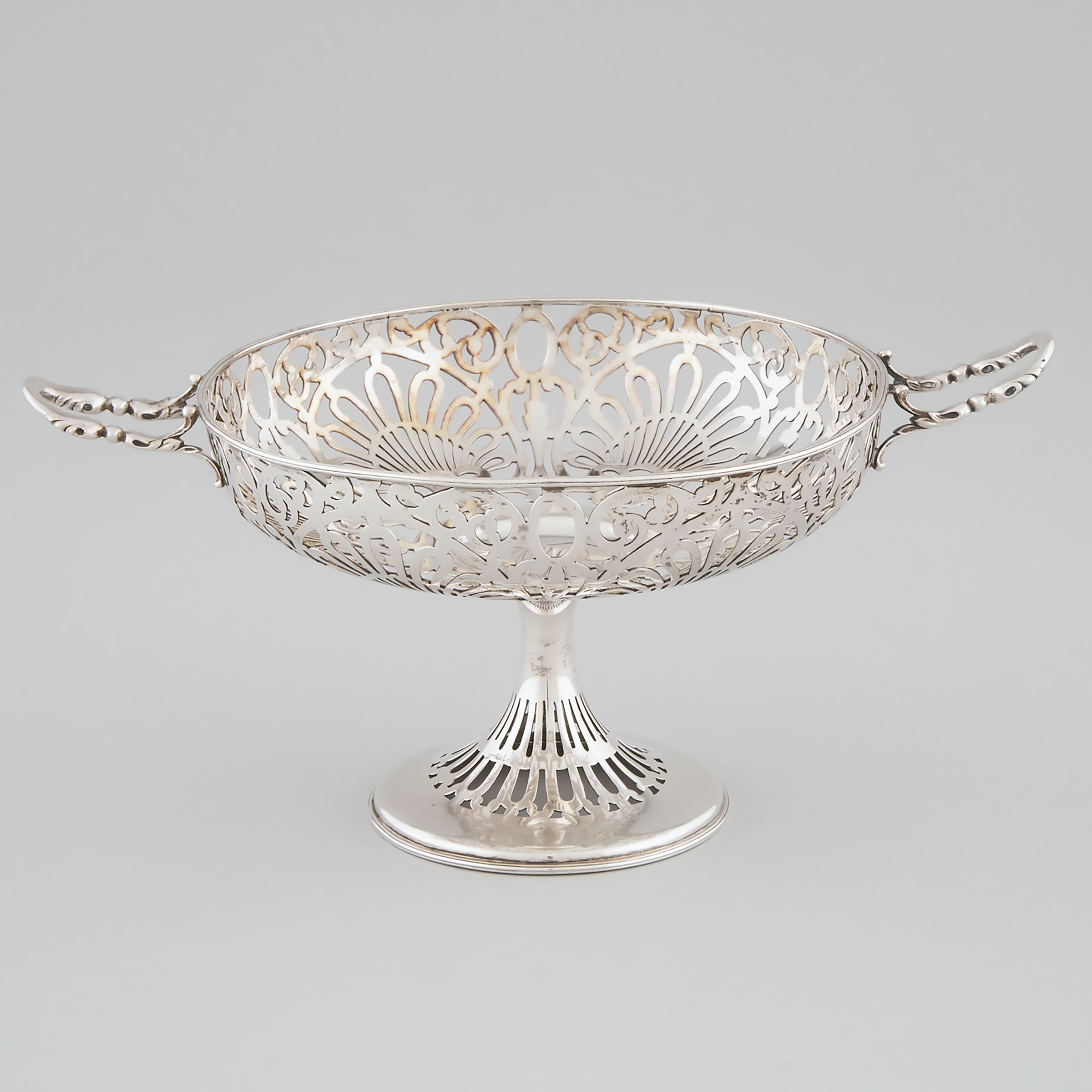 American Silver Pierced Footed