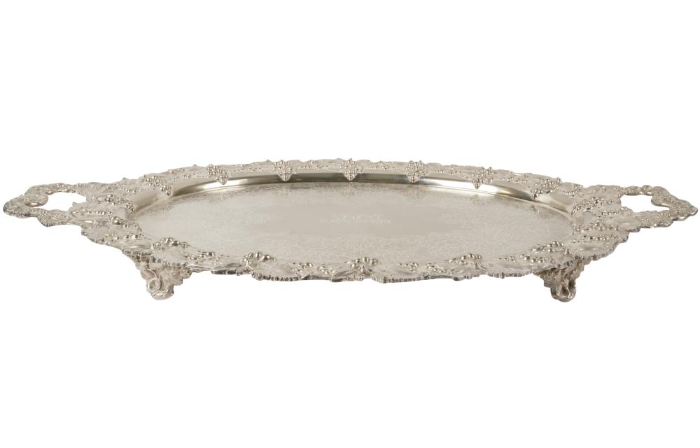 AMERICAN SILVER-PLATE FOOTED