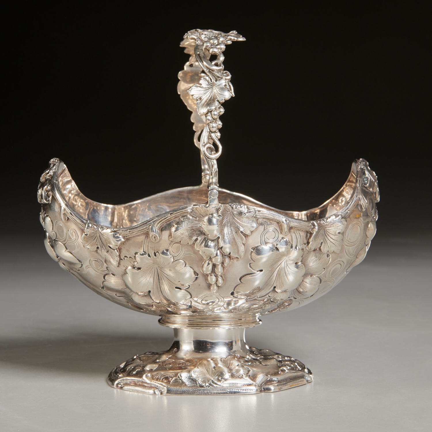 AMERICAN SILVER SUGAR BASKET,