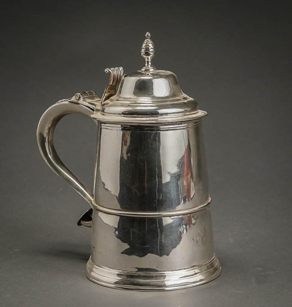 AMERICAN SILVER TANKARD BENJAMIN