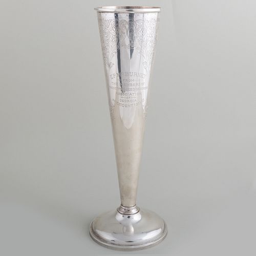 AMERICAN SILVER TROPHY VASEMarked