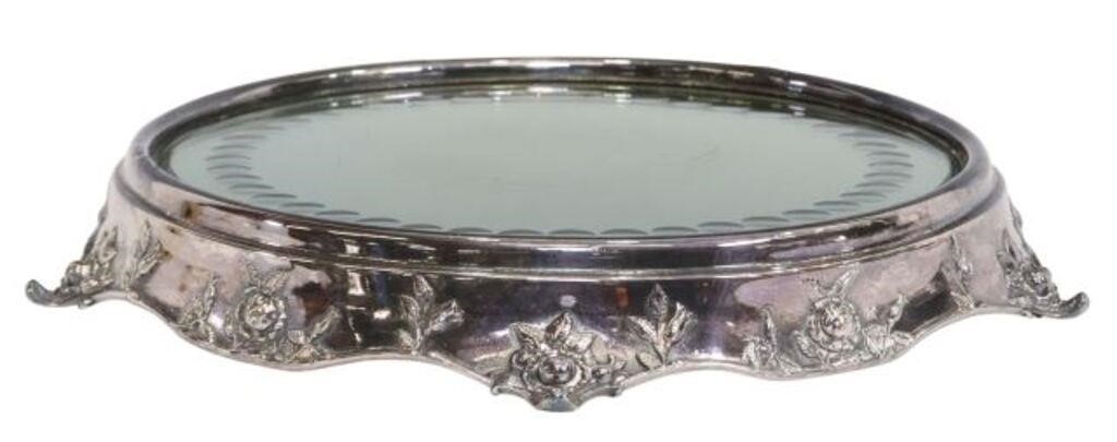 AMERICAN SILVERPLATE ROUND MIRROR