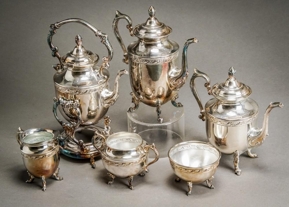 AMERICAN SIX-PIECE SILVER ON COPPER