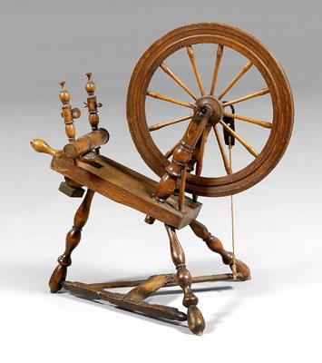 American spinning wheel, oak and