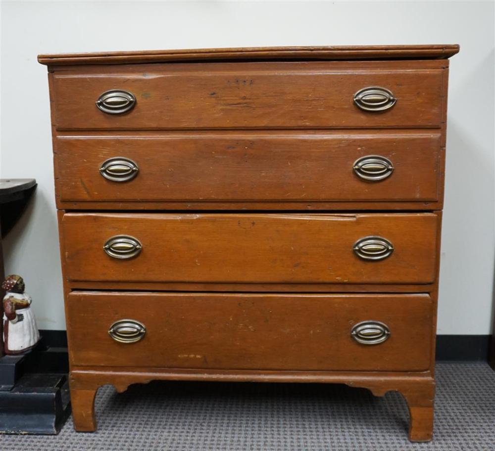 AMERICAN STAINED PINE BLANKET CHEST