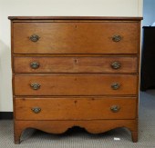 AMERICAN STAINED PINE CHEST OF