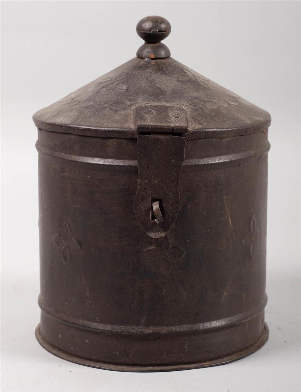 AMERICAN STAMPED TIN FLOUR OR SUGAR