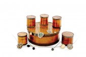 American stenciled wood spice