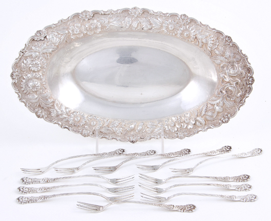 American sterling bowl and set of
