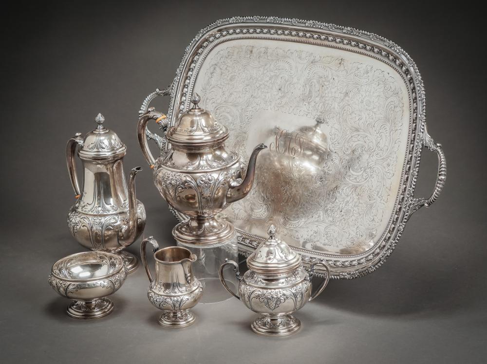 AMERICAN STERLING FIVE-PIECE COFFEE
