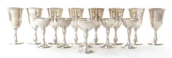 American sterling goblet and