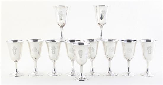 American sterling goblets set of