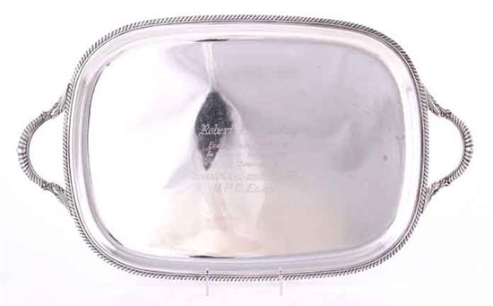 American sterling presentation tray