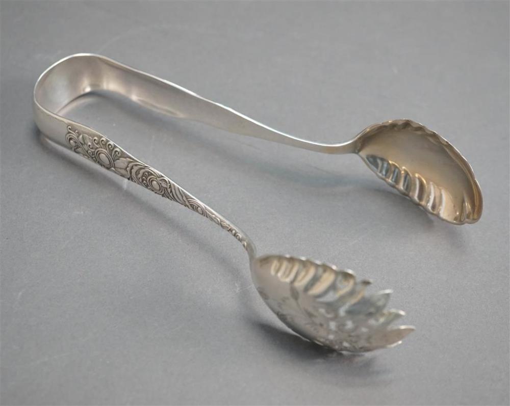 AMERICAN STERLING SILVER ICE TONGS,