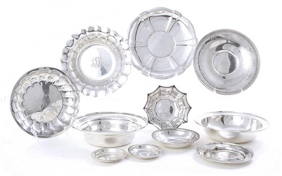 American sterling trays bowls and