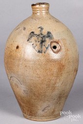 AMERICAN STONEWARE OVOID JUG,