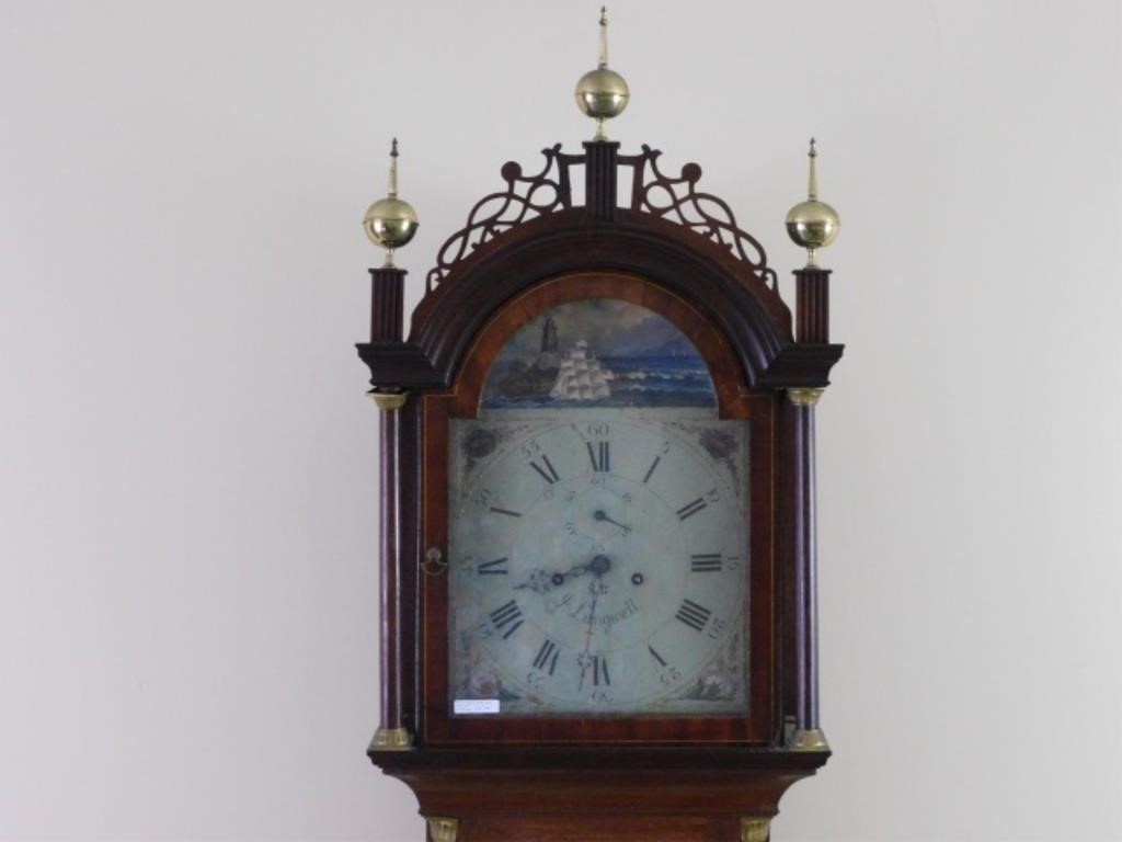AMERICAN TALL CASE CLOCK, CA.