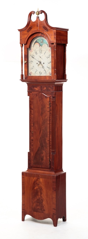 AMERICAN TALL CASE CLOCK. Circa