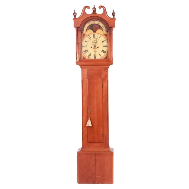 AMERICAN TALL CASE CLOCKAn early