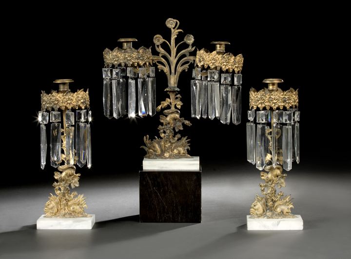 American Three-Piece Gilt-Lacquered