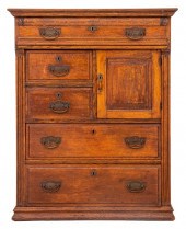 AMERICAN TIGER OAK CHEST OF DR