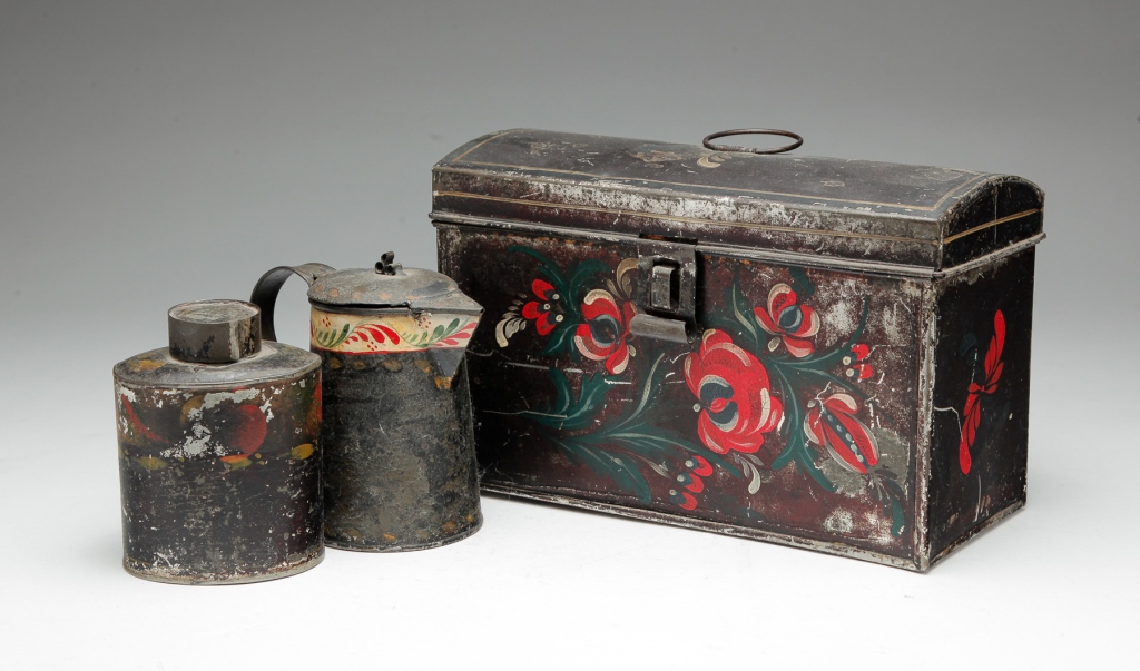 AMERICAN TOLE BOX, SYRUP AND TEA