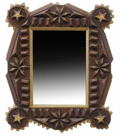 AMERICAN TRAMP ART CHIP CARVED WOOD