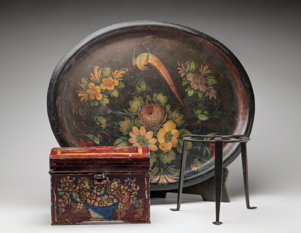 AMERICAN TRIVET AND TWO PIECES OF