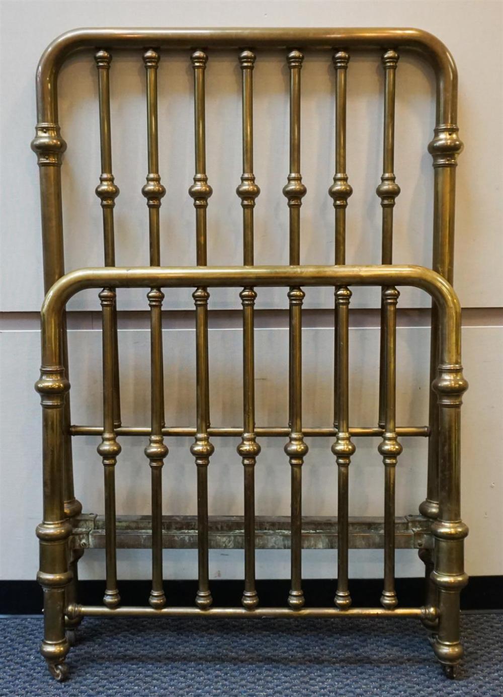 AMERICAN TUBULAR BRASS TWIN BED,