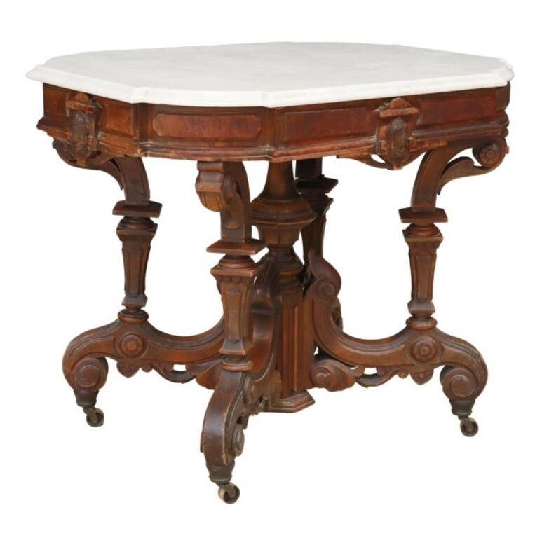 AMERICAN VICTORIAN MARBLE-TOP