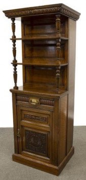 AMERICAN VICTORIAN OAK BOOKCAS